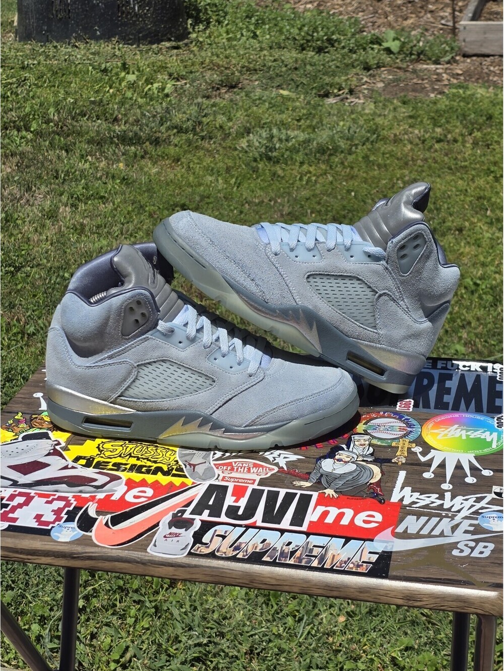 Size 9.5W/8M Air Jordan 5 Retro Bluebird  DD9336-400